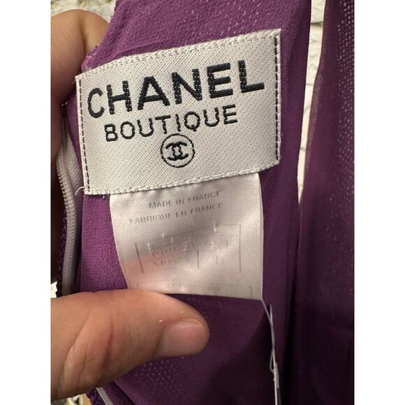 Vintage Chanel Purple A-Line Dress - Size M - Picture 6 of 6